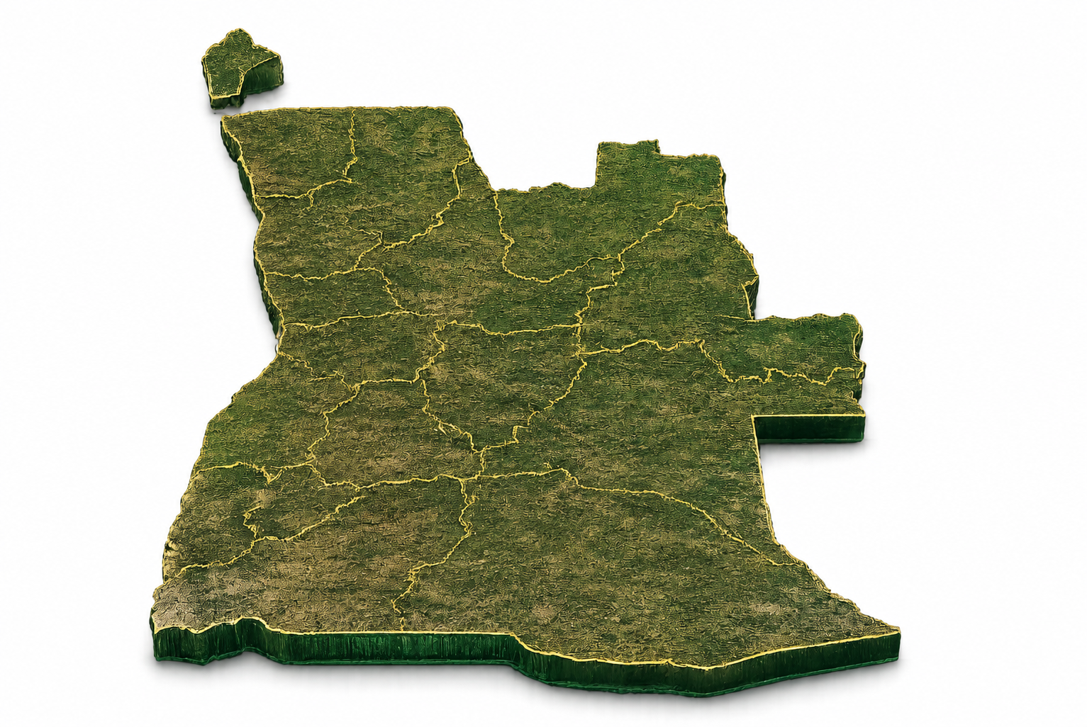 Mapa 3D de Angola